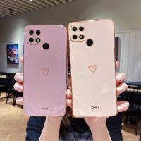 Square Plating Cute Love Heart Phone Case For Xiaomi Redmi 10C 10 9 9a 9T K20 Redmi10 C Redmi Note 10 9 8 7 Pro Max Luxury Cover Electrical Safety