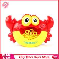 Baby Toys DomybestShop Electric Crab Bubble Machine Bathroom Bathtub Bubble Maker Light Music Baby Kids Bath Toy Gift