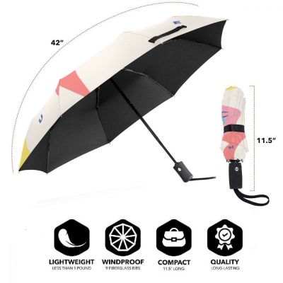 Fashion Girl with Sunglasses Windproof Automatic Folding Inverted Umbrella Portable Paraguay for Men Women