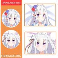 Anime Re: Zero Emilia สาวน่ารักเซ็กซี่กอดหมอนพิมพ์สองด้าน Otaku ตกแต่งหมอน Dakimakura