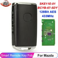 KEYECU SKE11E-01 BCYB-67-5DYA For Mazda3 Axela CX30 2019 2020 2021 Car Remote Control Key Fob 433MHz 128Bit AES Keyless Go Card