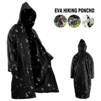 C2 EVA Outdoor Rainwear Men Women RaincoatCloth Hoodie Long Rain Waterproof Outdoor Hiking Travel Fishing Climbing Rain Jacket