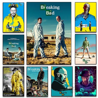 Breaking Bad Action Figure โปสเตอร์และพิมพ์ภาพยนตร์ภาพวาดผ้าใบ Wall Art ภาพ Vintage ภาพจิตรกรรมฝาผนังตกแต่งตกแต่งบ้าน Quadro New