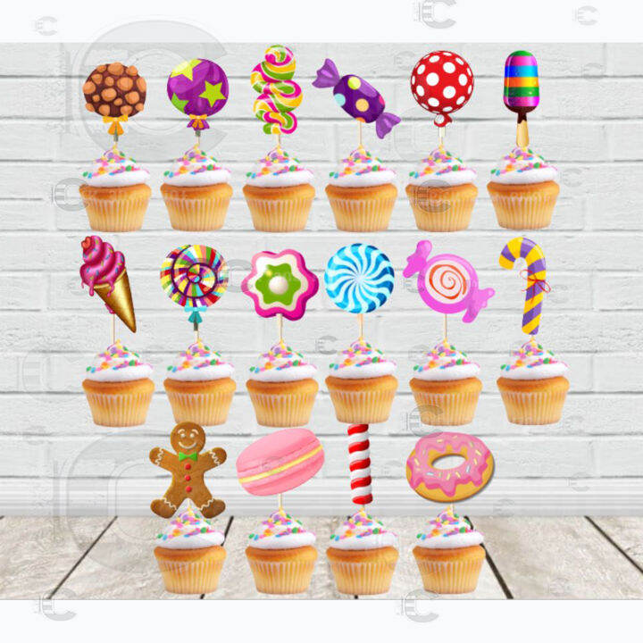 Candyland Cupcake Toppers