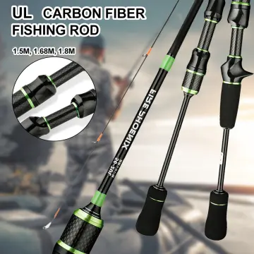  Fishing Pole Ultra Light Fishing Rod 1.5m-1.8m Carbon Fiber  Spinning/Casting Rods Solid Tips 2-6LB Line Weight Lure 2-8g Freshwater Rod  Fishing Rod (Color : Casting, Size : 1.8m) : Sports