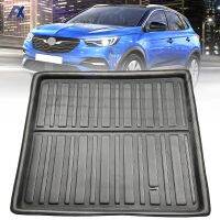 สำหรับ Opel Vauxhall Grandland X 2017-2020เทเลอร์ขนส่งสินค้าซับบูตถาดลำต้นแผ่นพื้นพรมกระเป๋าถาด