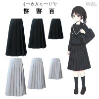 COD ☽❈☊ qafh47 S-4XL plus size Korean style pleated skirt women short skirt long skirt female student summer