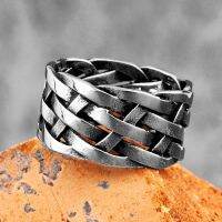 Weaving Hollow Stainless Steel Mens Rings Trendy Simple Unique Stylish  for Male Boyfriend Jewelry Creativity Gift Wholesale Bearings Seals