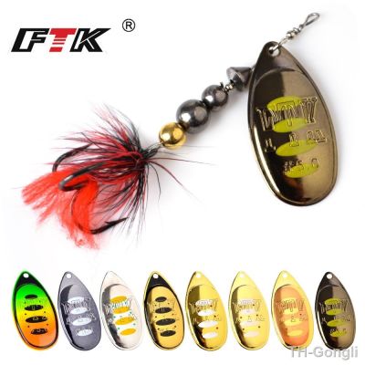 【hot】▲✕☜  FTK Fishing  Spinner Bait 1pc 12g 18g Feather Saltwater Accessories Treble Metal Hard Wobblers Tackle