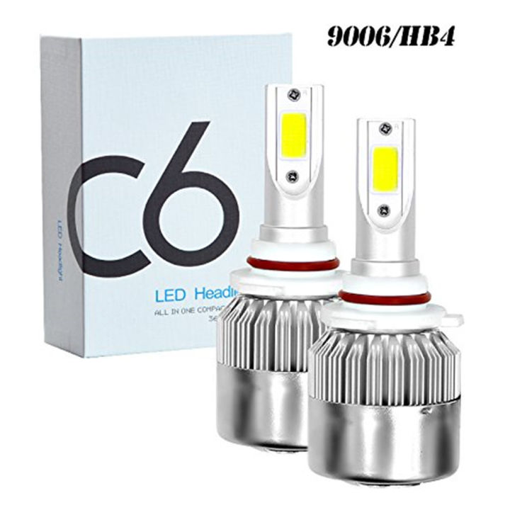 C6 LED Bulb Headlight Full Range Car Auto Headlamp DIY Fog Lamp 6500k White Light  H1 H3 H4 H7 H11 9005 9006 Car Light High Beam Low Beam Fog Light Lighting  (2pcs)