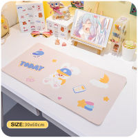 Cute Bear Mouse Pad Waterproof PU Leather Desktop Oil-proof Non-slip Desk Mat Kawaii Gaming Accessories Students Writing Pad