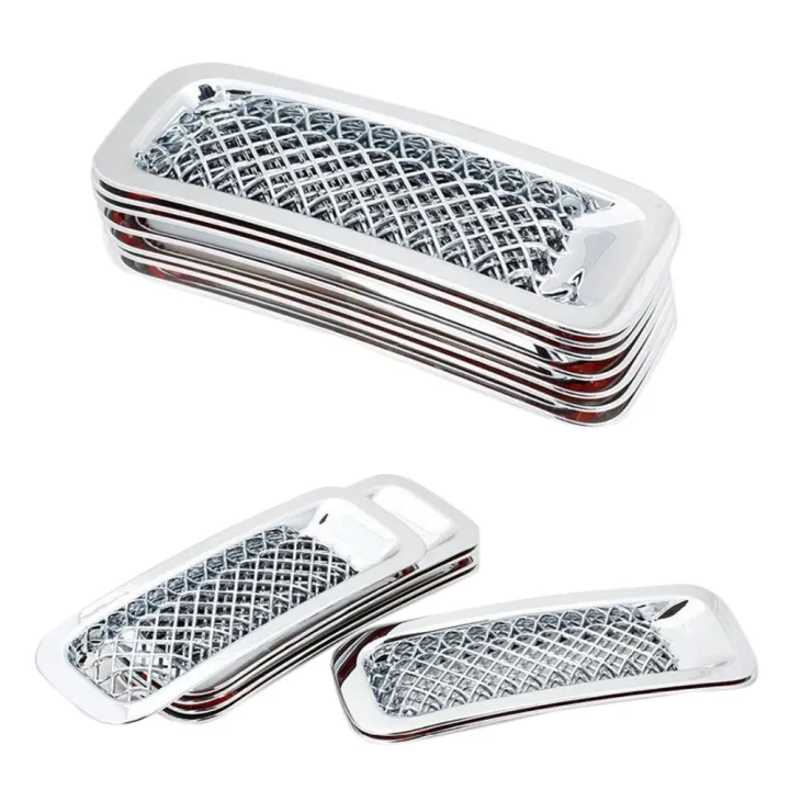 7Pcs/Set Chrome Front Grille Mesh Grill Insert Kit Cover for Jeep