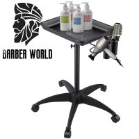 【YF】 Barbershop Tray Height Adjustable Trolley Rolling Cart Service Storage