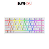 iHAVECPU KEYBOARD (คีย์บอร์ด) ROYAL KLUDGE RK84 TRI-MODES (BLUE SWITCH) WHITE