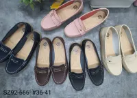 SZ92-666รองเท้าหนังแท้ผู้หญิงหน้าคาดดอกไม้หนังไซส์36-41