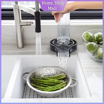 Automatic Cup Washer High Pressure Kitchen Glass Rinser Bar Bottle