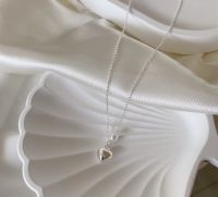 goodgift_station - love pearl necklace S925 silver  สร้อยคอเงินแท้ (s925) โซ่พร้อมจี้รูปหัวใจและมุก