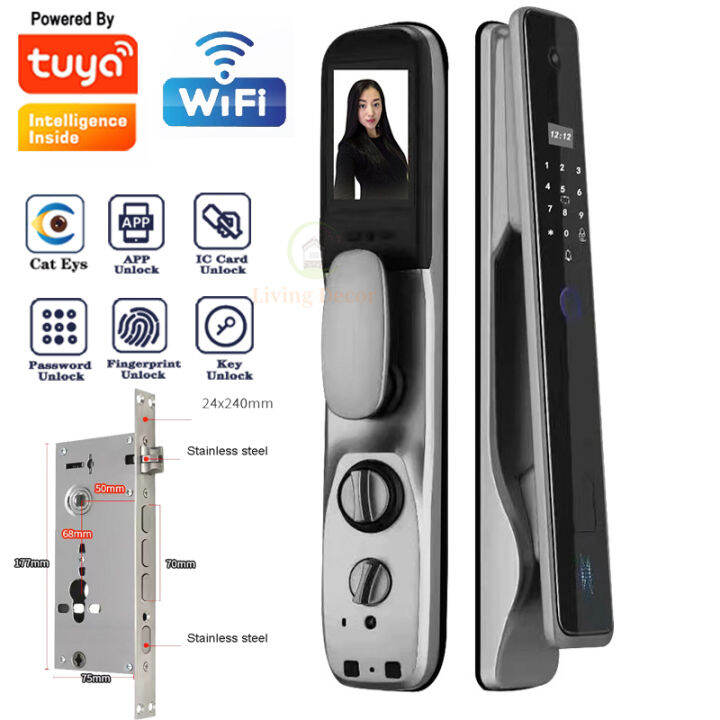 【Manila stock, COD】3D Face Unlock Fully automatic smart lock with