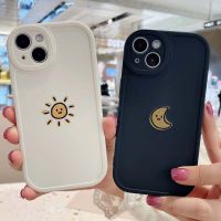 Cute Moon Sun Soft Silicon Phone Case for iPhone 14 13 12 11 Pro Max Anti Knock Back Cover for iPhone X XR XS Max 7 8 Plus Se