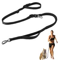 ❁✁ Hands Free Dog Leash 6 in 1 Waist Dog Lead Adjustable 8Ft Bungee Dog Leash with Nylon Double Handle for Walking/Running/Training