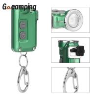 Portable Keychain Mini Double Switch Lamp USB Flashlight Camping Light Flashlight Waterproof Super Bright Emergency Light