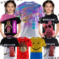 【In Stocks】 Tshirt (3-13 Years Old) Fashion Kids Shirts Cartoon Boys and girls Tees Baby Casual Tops Games Summer Clothes