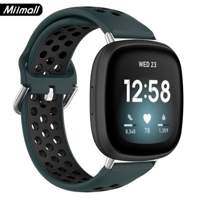 g2ydl2o Miimall สายนาฬิกาข้อมือ ซิลิโคนนิ่ม ระบายอากาศ แบบเปลี่ยน สําหรับ Fitbit Sense Versa 3 Fitbit Sense Versa 3