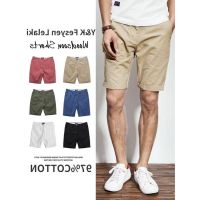 COD SDFERTREWWE [SIZE28-38] Mens Casual Shorts Straight cut Tailoring 100 Cotton Plus Size 2022 New Style Stretch Youth Black Slim-Fit Summer cargo short pants Korean style Thin Khaki Chino shorts Men