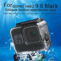 ใหม่ซิลิโคนกระดุม60เมตรเคสกระเป๋ากล้องกันน้ำสำหรับ Gopro Hero10 9 8 Black อุปกรณ์ติดกล้องดำน้ำป้องกันดำใต้น้ำ