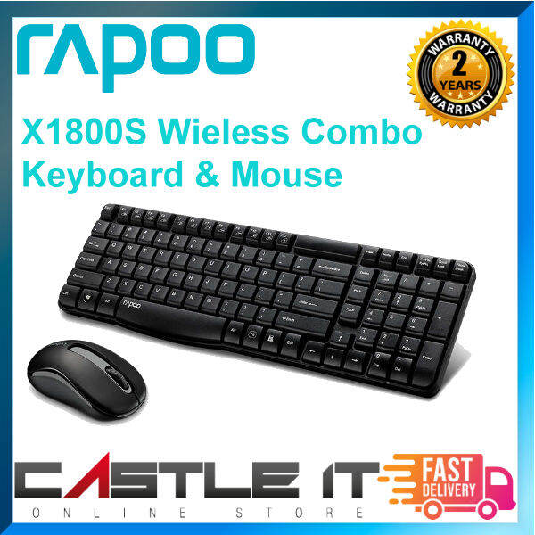 Rapoo X1800S Optical Comfortable Wireless Mouse and Keyboard Combo/ 2