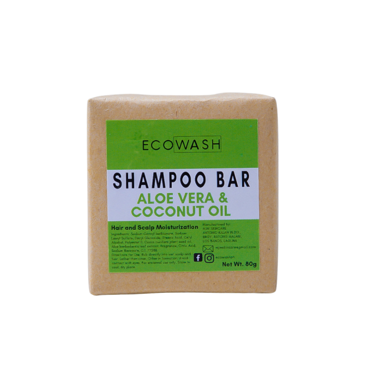 Ecowash Aloe Vera and Coconut Oil Shampoo Bar for Hair and Scalp Moisturization 80g Lazada PH