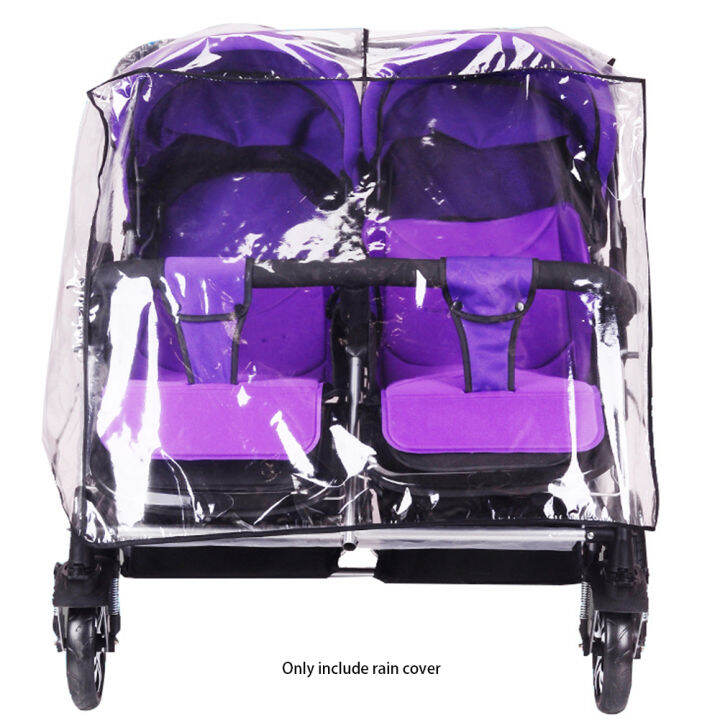 stroller-rain-cover-protection-pvc-accessories-waterproof-zipper-open-twin-baby-transparent-foldable-wind-dust-shield-universal