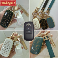 Hardingsun Toyota Yaris Ative 2022 Toyota ใหม่ Yaris Ativ เคสกุญแจรถยนต์สปอร์ต TPU เคส Kunci Remote Mobil โครเมี่ยม TPU สำหรับ Toyota Raize Avanza 2022ใหม่ Veloz 2021 Toyota Yaris เคส Kunci Remote Mobil Toyota Raize ATIVA ATIV สำหรับ (1 2 3 4ปุ่ม)