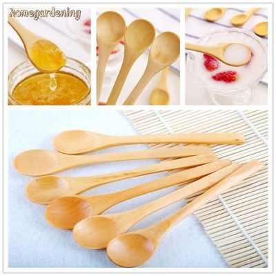 5Pcs/Set Environmental Bamboo Wooden Spoons Kitchen Utensils for Dessert Honey