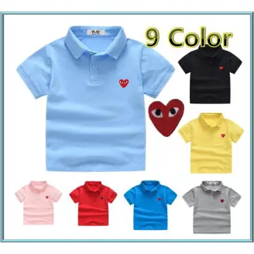 cdg polo shirt white