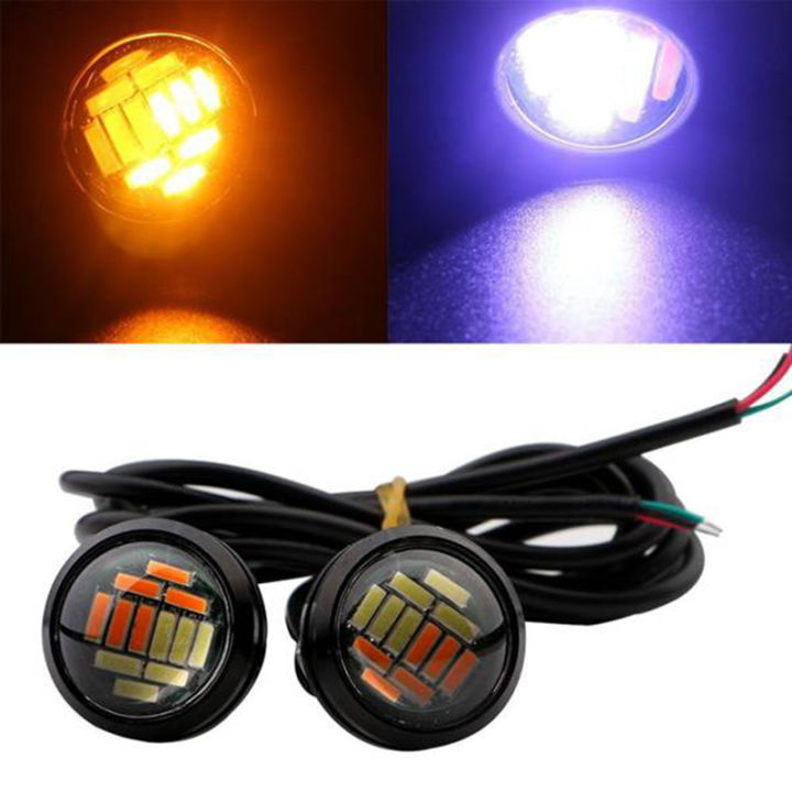 10-pcs-12v-23mm-dual-color-switchback-4014-smd-12-led-drl-eagle-eye-daytime-light-car-motor-turn-lights