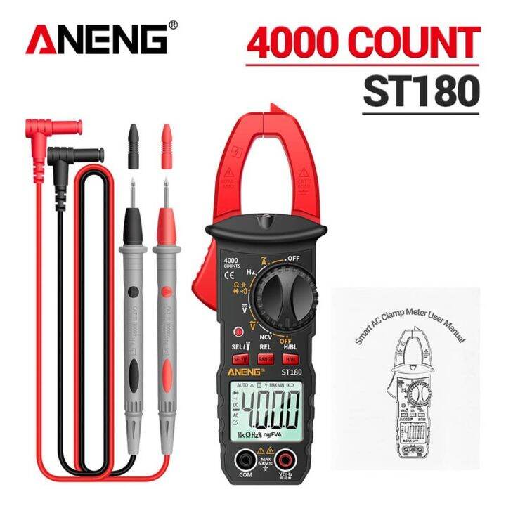 ST180 Digital Clamp Meter 4000 Counts AC Current Multimeter DC/AC