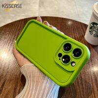 KISSCASE เคสโทรศัพท์ไอโฟน15 ProMax,เคสแฟชั่นสไตล์เรียบง่ายสีทึบกรอบกล้องซิลิโคนนิ่มสำหรับ iPhone 14 Pro Apple15 14Plus 13 12 11 Promax ฝาหลังโทรศัพท์