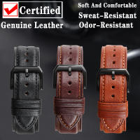 MAIKES Retro Genuine Leather Watch Band Black Brown Quick Release Watch Strap 18mm 20mm 22mm Italian Calfskin Leather Watchband