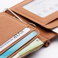 EXPEN Fashion Money Bag Buckle ID Credit Wallet Money Clips Portable Men Bag PU Leather Short Wallet Card BagMulticolor
