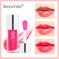 Ibcccndc ลิปน้ำมันทาริมฝีปาก5สีสำหรับลิปสติกลิปกลอสทินท์ลิปฝีปากอวบอิ่มให้ความชุ่มชื่นแก่ริมฝีปากบำรุงริมฝีปากน้ำมันเรืองแสง