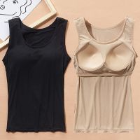 [COD] Bra-free large size sling underwear integrated womens own chest pad bottoming yoga outer gather with bra vest