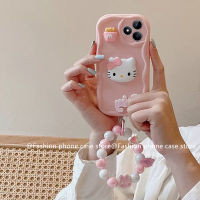 Phone Case เคส Tecno Spark 10C Spark 10 Pro Tecno Camon 20 Pro 4G สีชมพูเคสโทรศัพท์ HelloKitty น่ารักพร้อมสายรัดข้อมือซิลิโคนคุณภาพสูงรูปกระต่ายฝาครอบด้านหลังแบบนิ่มป้องกันเลนส์ทุกชิ้น