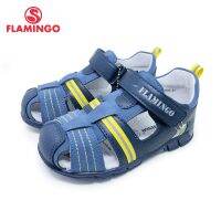 FLAMINGO Summer Hook Loop Mixed Color Casual Kids Shoe Little Outdoor Sandals Flat For Boy Size 27-33 201S-HL-1762/1763