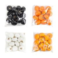 ✿﹍ 12 PCS Artificial Pumpkins Set Mini Faux Pumpkin for Fall Harvest Garland Halloween DIY Crafts Thanksgiving Decorations