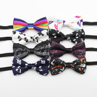 Kids Music Bow Tie Character Moustache Bowtie Children Camouflag Note Necktie Baby Polyester Butterfly Festival Striped Ties Boys Clothing