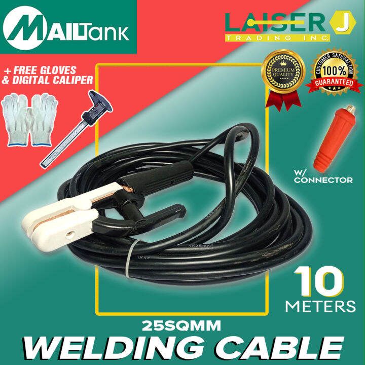 MailTank Welding Cable 10M With Welding Holder Clamp And Connector ...