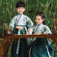 [COD] Childrens ancient costume Hanfu performance kindergarten Chinese culture boys and girls elementary school students three-character scriptures