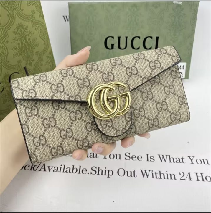 กระเป๋า-gucci-กระเป๋าสตางค์ผู้หญิง-กระเป๋าผู้หญิง-พร้อมกล่อง-ใบเสร็จ-กระเป๋าสตางค์ใบยาวพร้อมกล่องกระดาษ