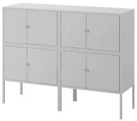 LIXHULT Cabinet combination, grey 120x35x92 cm (ลิกซ์ฮุลท์ ชุดตู้, เทา 120x35x92 ซม.)